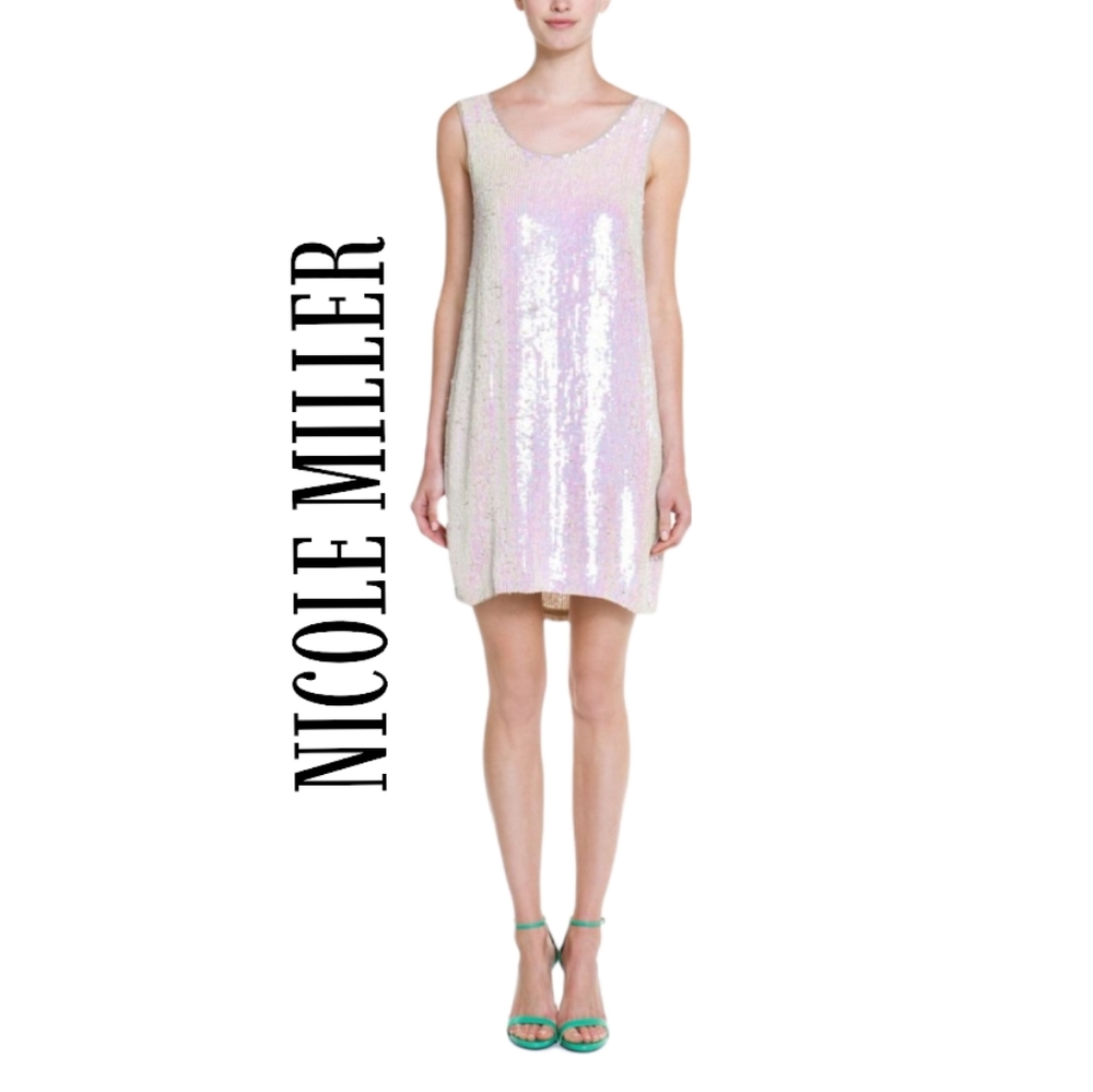 Nicole Miller Sequin Silk Dress